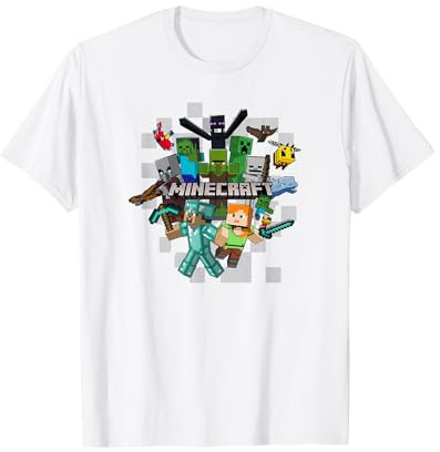 Minecraft Character Cluster Logo T-Shirt
