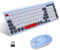 LeadsaiL KF29 Wireless Keyboard and Mouse Set, Wireless USB Mouse and Compact Computer Keyboards Combo, QWERTY UK Layout for HP/Lenovo Laptop and Mac-Colorful