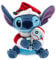 Disney Store Offizielles mittelgroßes Kuscheltier Stitch, Lilo & Stitch, 24 cm, Kuscheltier, Kleiner Außerirdischer im Weihnachtsmannkostüm mit Hut und Stickereien, geeignet ab 12 Monaten