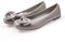 MACHSWON Womens Ballerina Flats Casual Square Toe Bow-Knot Slip ons Memory Foam Dressy Flats Cute Bow Tie Pumps Dolly Shoes(Grey, Size 6)