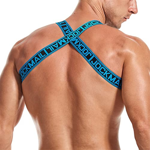 JOCKMAIL Arnés de pecho para hombre, para entrenamiento, para deporte, hombro, cuerpo, pecho, músculos, ejercicios, tops, correa, vendaje para el hombro