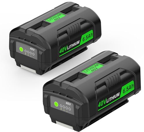 Bakipante 2 Pack 6.5Ah 40V Lithium Battery for Ryobi 40V Battery Compatible with Ryobi 40 Volt Cordless Power Tools OP4050A OP4040 OP4060 OP4015 OP4026 OP4030