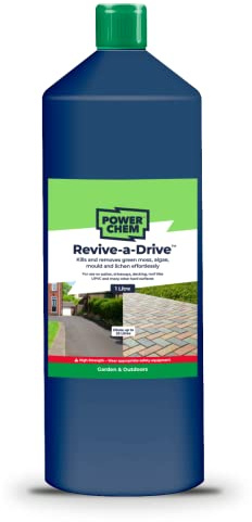 Revive-a-Drive Superfast Moss Mould Algae Weed Blackspot Lichen Killer Remover ¦ Great for Patios Driveways Fencing & Decking ¦ High Strength (1L)