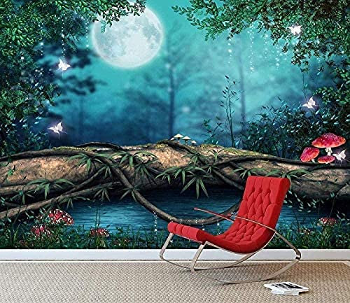 Fantasy Magic Märchen Teich Wandbild Fototapete Mädchen Schlafzimmer Aufkleber-430cm×300cm