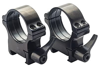 Rusan - 2er- Set 30mm Ringmontage für 21 mm Weaver/Picatinny mit Schnellverschluss - Zielfernrohrmontage/Montage für Zieloptik - mit Anti-Rutsch-Einlage - hohe Schussfestigkeit (Bauhöhe 17 mm)