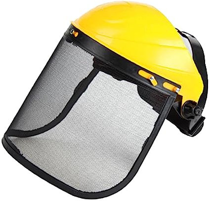 harayaa Garten-Gesichtsschutz, Gesichtsschutz, vollständiger Gesichts- und Augenschutz, Gras-Mäh-Gesichtsabdeckung für, GELB