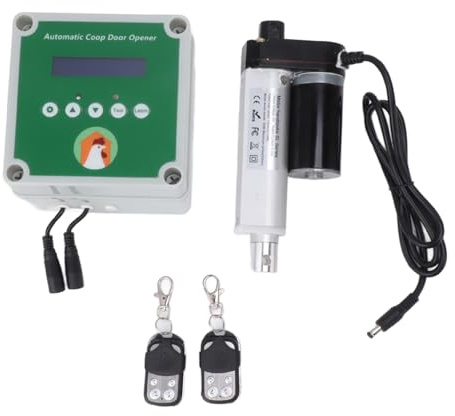 Ouvre-Porte Automatique Programmable pour Poulailler, Moteur 100-240V avec Capteur de Lumière, Contrôle Intelligent pour Ferme Agricole