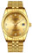 JewelryWe Uhren Herren Edelstahl Wasserdicht: Datum Kalender Analog Quarz Armbanduhr Männer Edelstahl Armband Partner Freundschaft Uhr mit Leuchtzeiger und Gold rundem Zifferblatt