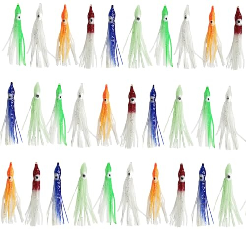 XPEX 30 Stück 6CM blinker angeln,angelköder set,Kunstköder,Angelköder, Wobbler Swimbait, Spinnerbait, Lachs, Forelle, Köder für Süßwasser-Salzwasser-Fischen