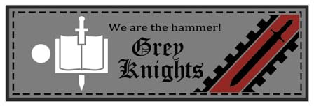 Starforged lmperial Warhammer 40K WH40 Bundeswehr Klett Patch, Grey Knight, PVC, Kein Edelstein