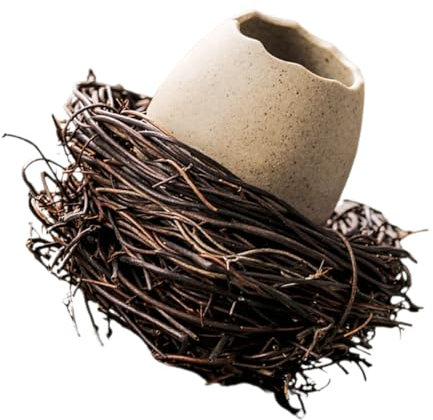 VINTORKY 1 Satz Dekorative Vase Bonsai-pflanzgefäß Keramik-eierschalen-pflanzgefäß Vogel-eierschalen-übertopf Blumentopf Eierschalenvase Lustige Vase Kleiner Blumenständer Hydroponik Rattan