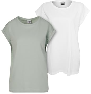 Urban Classics Damen Ladies Extended Shoulder Tee 3-Pack
