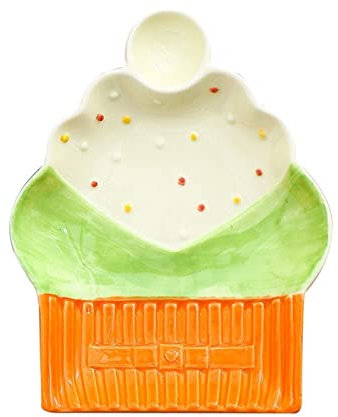 KOHARA Plato de comedor pastel original en forma de plato para dumplings, plato de inmersión de rejilla pintado a mano de cerámica, plato de aperitivo familiar, plato de comedor