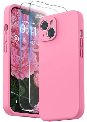 SURPHY für iPhone 14 Plus Hülle Silikon mit Displayschutzfolie | mit Kameraschutz Stoßfeste Handyhülle für iPhone 14 Plus Case 6,7 mit Erhöhter Randschutz