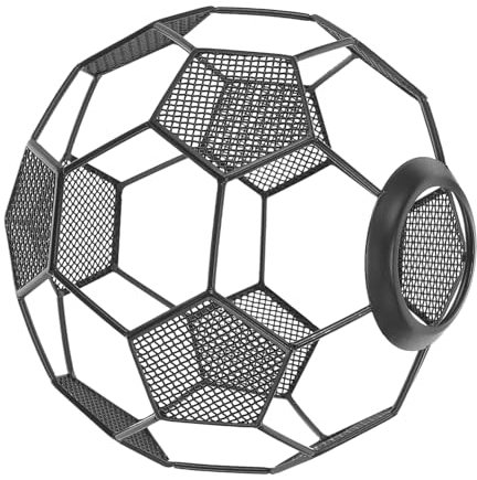 KONTONTY Fußball Lampenschirm Aus Edelstahl Hohl Gefertigter Dekorativer Lampenschirm Für Pendelleuchte Wohnzimmer Bar Warmes Licht Elegantes Design