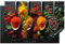 KitchenYeah© Herdabdeckplatte Induktion Schutzmatte Küche Herdabdeckung Ceranfeld Induktionsmatte Cerankochfeld Abdeckung Kräuter - Löffel - Küche - Paprika - 80x52 cm