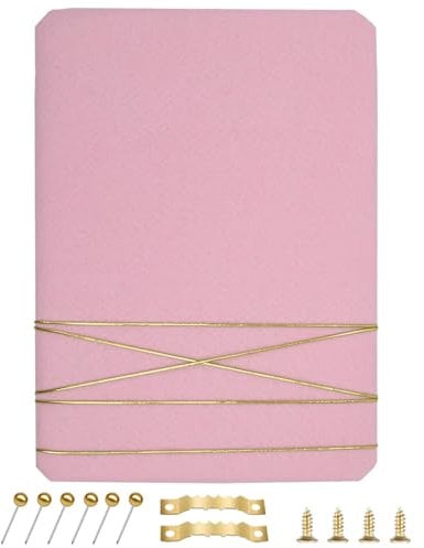 Okydoky Pinnwand aus Samt, Collage Bulletin Board, 36cm x26cm Fotohalter mit Schnur, Memory Board für Wand, Um Fotos, Memos, Bilder, Notizen anzeigen (PK-2636)