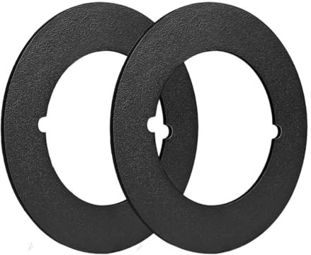 Door Plates - Door Handle Fixing Plate | 2 Pack Scar Plates | Round Door Knob Reinforcement Filler, Plate for Door Knob Door, Door Handle Cover Filler Fixing Repair Backplate for Home, Living Room, B