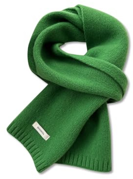 LumiSyne Winter Gestrickte Schal Für Damen Herren Australische Wolle Schal Einfache Einfarbig Rippen Strick Lange Halstuch Pashmina Weiche Warm Schal Kragen 160×20cm