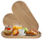 Supaway 3 Plateau ovale en bois 3 x 12x 2 cm Plateaux en bois d'acacia Plateau de service en bois Plateaux décoratifs pour présenter des fruits gâteaux collations café en-cas de fêtes, Marron naturel
