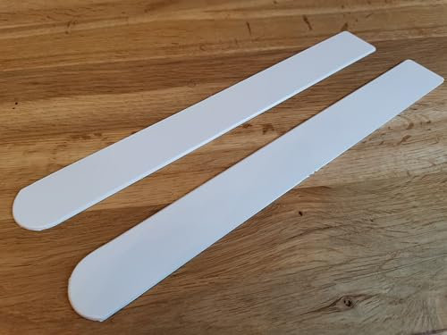 White PVC Bullnose Window Board Cover 1.25m Long with End Caps (Long End Cap Pair)
