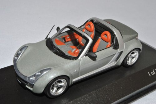 alles-meine.de GmbH Smart Roadster Cabrio Grau 2003-2005 1/43 Minichamps Modell Auto mit individiuellem Wunschkennzeichen