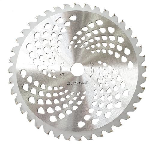 HAFRILY Lame de scie 255 x 25,4 mm en métal dur pour débroussailleuse avec 40 dents TCT tranchantes pour débroussailleuse, accessoires de rechange