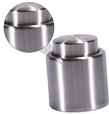 DECHOUS 2st Press-weinverschluss Aus Edelstahl Weinkorken Abs Weinflaschenverschlüsse Düsen Cocktail Wiederaufladbar Dekanter Weinbelüfter Weinverschlusspumpe Pumps Rostfreier Stahl Silver