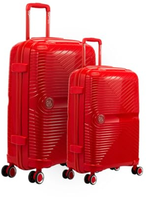 GYL Signature Set de 2 Valises – Moyenne + Grande, Bagages Rigides Légers 100% Polypropylène avec Serrure TSA, roulettes Pivotantes et Poignée Ergonomique – Rouge