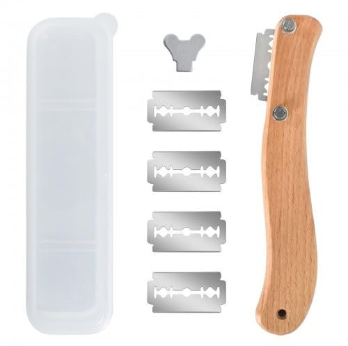 2er Set Bäckermesser,Teigmesser Set mit 4 Rasierklingen, Teigritzmesser Lame-Sägezahnkante,Bäckerklinge Ritzmesser,Perfekt zum Schneiden von Gewölbtem Baguettebrot und Backteig(20 x 15 x 2.5 cm)