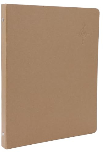 TIKATARER Noten -Musik -Ordner, A4 20 Blätter Kapazität Kraftpapier PVC Music Sheet Datei Binder Musikordner mit Neuem Rahmen Clamp/Holder Design Shee Music Binder für Konzerte Proben Unterrichten