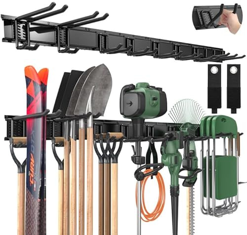 LBT 66 Garage Tool Organizer Wall Mount - 720lbs Garden Tool Organizer