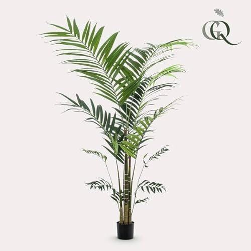 Kunstpflanze Kentia Palme – ca. 210cm hoch – XXL künstliche Kentiapalme mit großen Wedeln – Tropische Zimmerpflanze für Wohnzimmer, Büro & Empfangsbereiche