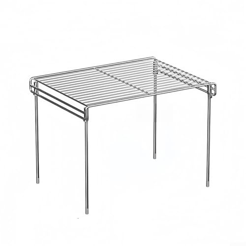Jotekonoby Edelstahl Mikrowellenofen Ständer Mikrowelle Ofen Rack Ständer Aufbewahrung Halter Küche Eckregal Desktop Drucker Regal Rack Bäcker Rack