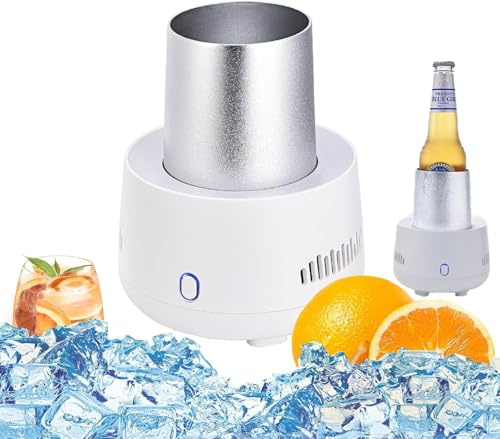Instant Cooling Cup, Smart Getränkekühler, Mini-Eismaschine für schnelles Kühlen von Bier, Kaffee, Dose, Getränke, Eis – Elektrischer Kühlbecher