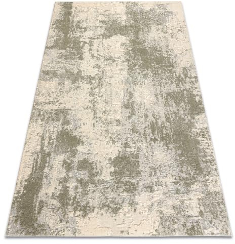 rugsx Wollteppich Flux OSTA Kollektion 461.138.SA400-100% Wolle - modern - Abstraktion, Strukturell, Loft - Oeko-TEX Zertifiziert, grün/beige 240x340 cm