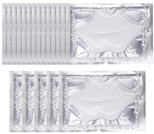 Mikikit Mascarilla de Fibra Vegetal Almohadillas Labiales para Hidratante y Exfoliante 25 Piezas y Obsequio de Cumpleaños para Cuidado de Labios en Casa