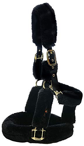 Kentucky Horsewear - Halfter - Transporthalfter - Wolle/Fell - Schwarz - Full