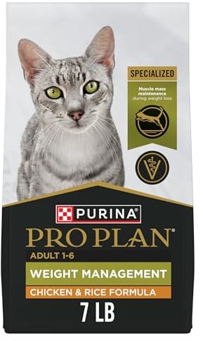 Purina Pro Plan Weight Management Chicken and Rice Adult Formula Dry Cat Food