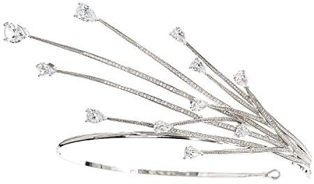 Die Schaum Tiara, Prinzessin Charlene von Monaco Hochzeit Braut Royal Tiara Krone Stirnband Haarschmuck Schmuck