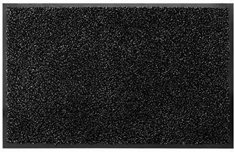 Primaflor - Ideen in Textil Tapis de Porte Flexi - Noir et Gris 40cm x 60cm, Tapis d´entrée Intérieur et Extérieur | Antidérapant & Lavable