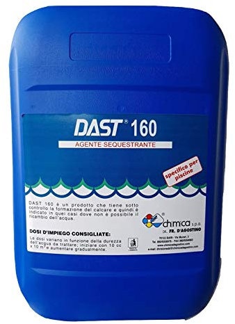 Chimica D'agostino kg 10 Dast 160 Agente Sequestrante Liquido Anticalcare per Piscina Durezza Acqua