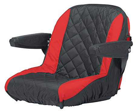 Craftsman Riding Lawn - Funda para Asiento de cortacésped, tamaño Mediano, Color Negro y Rojo