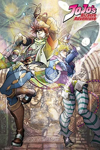 Close Up JoJo's Bizarre Adventure Poster Joseph and Ceasar (61cm x 91,5cm) + weiße Geschenkverpackung. Verschenkfertig!