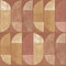 Papier peint cuisine terracotta | Tapisserie géométrique rouge marron pour salon | Papier peint intissé géométrique pour entrée