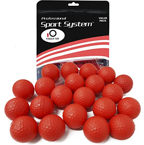 LOVMEAD 18er Pack PU Golfbälle Indoor Outdoor Training, Soft Golf Übungsbälle Golf Trainingsbälle für Damen Herren Kinder Driving Range Schaukel Praxis (Rod)