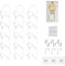 LINFIDITE 15 Stück Cap Halter Tür Hut Racks Organizer Baseball Cap Display Halterung Schrank Hängen für Schals Handtaschen Handtücher Kleidung Krawatten über Tür Wand montiert w Hängehaken weiß