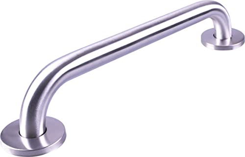 Aidapt Haltegriff aus Edelstahl, gebürstetes Stahl-Finish, rostbeständig, für Badewanne und Dusche, Duschhilfe für behinderte ältere Menschen, Kinder, Mobilität, Wohnhilfe, verdeckte Abdeckkappen (450
