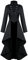 Damen Steampunk Vintage Frack Jacke Unregelmäßiger Saum Gothic Kleidung Viktorianischer Gehrock Lang Mantel Renaissance Mittelalter Cosplay Uniform Halloween Kostüm für frauen(Schwarz,XL)
