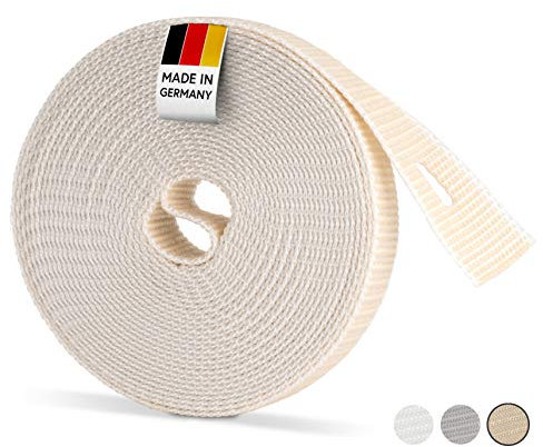 BAUHELD® 6 m Roller Shutter Belt 20 mm Beige - Made in Germany - High Tear Resistance and UV Stability - Roller Shutter Webbing Suitable for Belt Winder